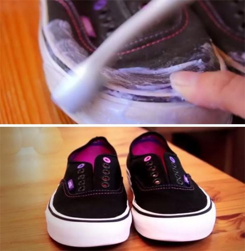 Как лесно да почистите белите подметки на обувките