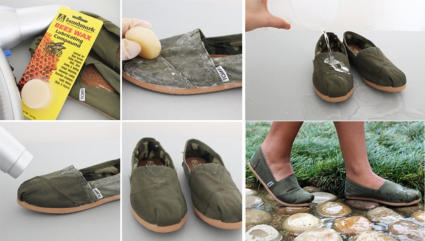 Направете любимите си платнени обувки водонепропускливи с помощта на пчелен восък.