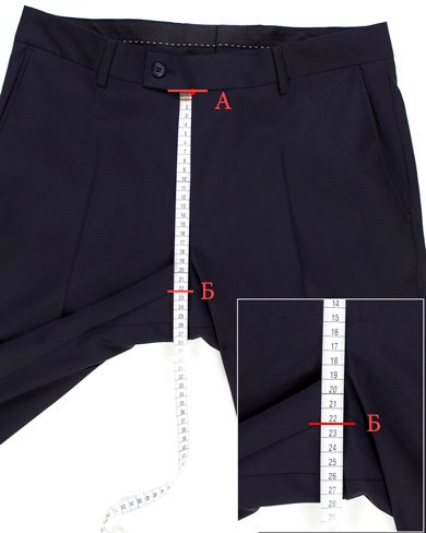Ето как да измерите дълбочина на панталон за определяне на точния размер дрехи от Ефрея.