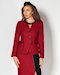 Вталено дамско сако в червено и черно