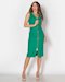 Зелена рокля от  висококачествено италианско памучно букле.