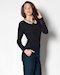 Черна вталена блуза с дълъг ръкав. Поръчай дамски блузи онлайн от www.efrea.com